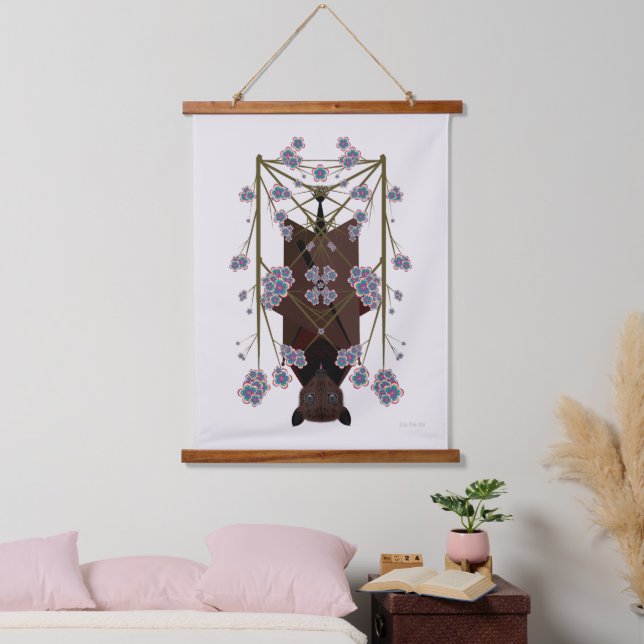 Fliegendes Fox-Holzteppich Wandteppich Mit Holzrahmen (Schlafzimmer)