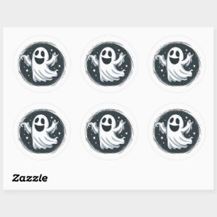 Fliegendes Gespenst-Rundum-Sticker-Set Runder Aufkleber