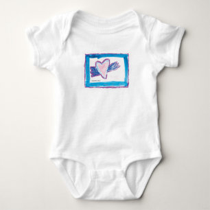 Fliegendes Herz - Kinder Kunst für CHOC Baby Strampler