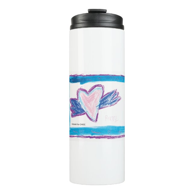 Fliegendes Herz - Kinder Kunst für CHOC Thermosbecher (Vorderseite)