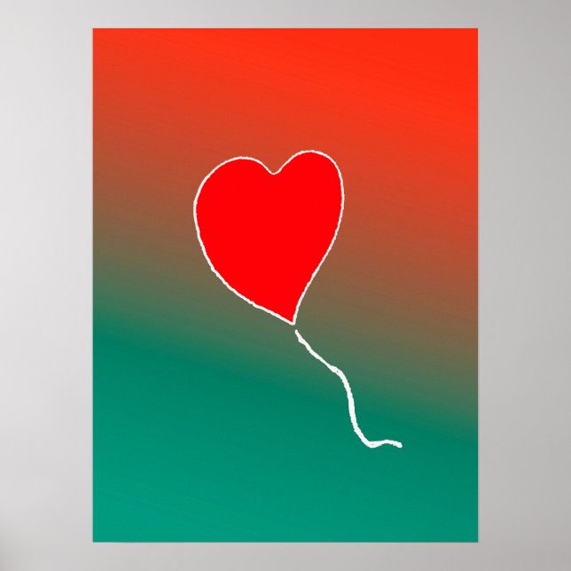 Fliegendes Herz Poster (Vorne)