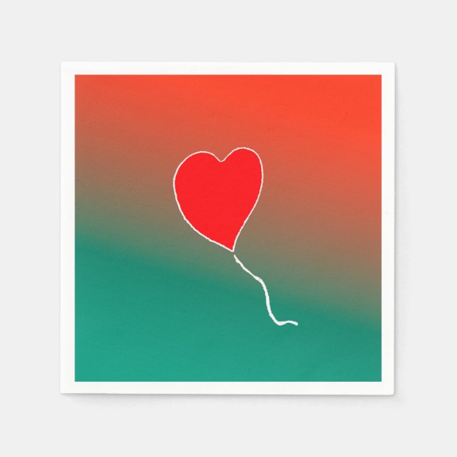 Fliegendes Herz Serviette (Vorderseite)
