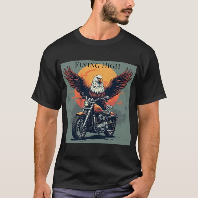 Fliegendes Hochmotorrad-Shirt T-Shirt (Vorderseite)