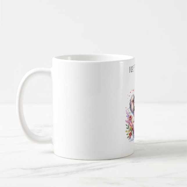 Fliegendes Koala-Geburtstag Kaffeetasse (Links)