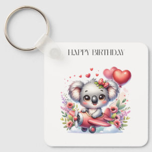 Fliegendes Koala-Geburtstag Schlüsselanhänger