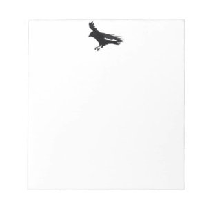 Fliegendes Landing Black Crow Art Notizblock