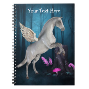 Fliegendes Pegasus Fantasy Horse Notebook Notizblock