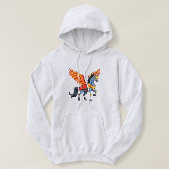 Fliegendes Pegasus Hoodie (Design vorne)