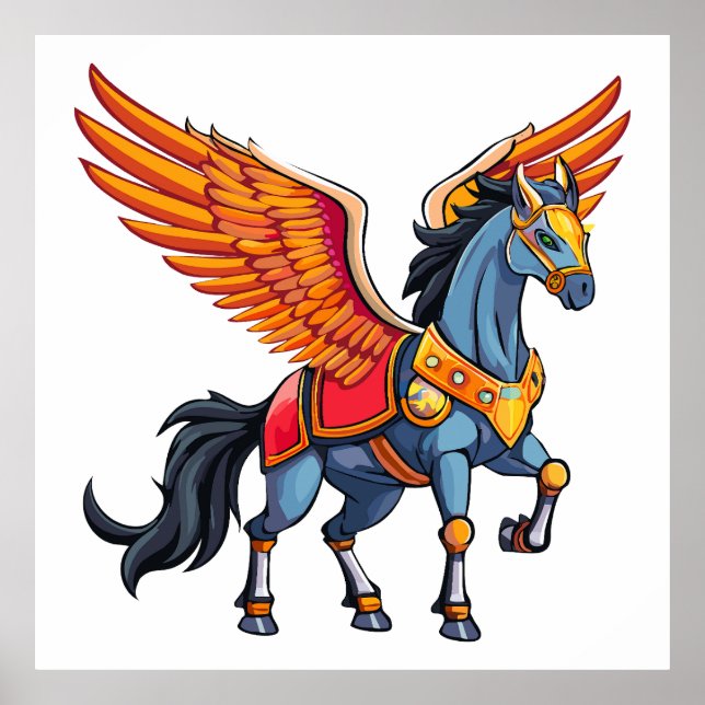 Fliegendes Pegasus Poster (Vorne)