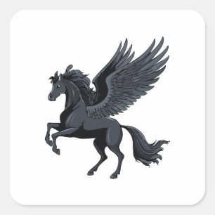 Fliegendes Pegasus Quadratischer Aufkleber