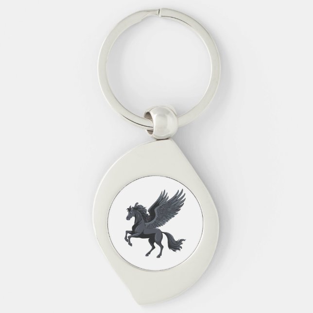 Fliegendes Pegasus Schlüsselanhänger (Vorderseite)
