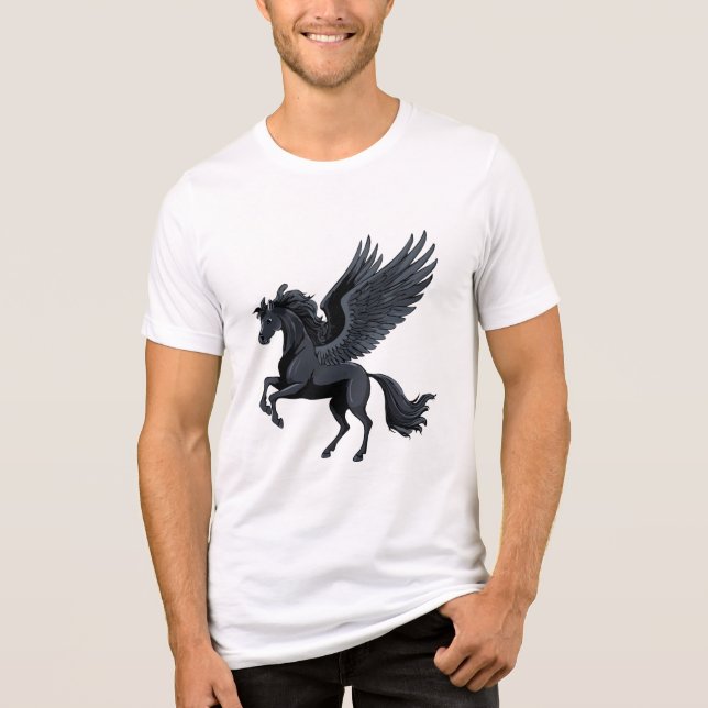 Fliegendes Pegasus Tri-Blend Shirt (Vorderseite)