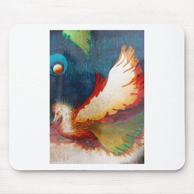 Fliegendes Pferd 2 Mousepad (Vorne)