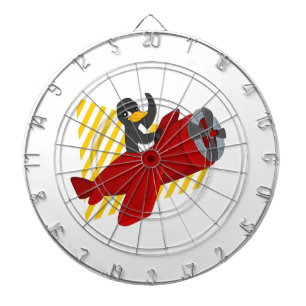Fliegendes Pinguin-Cartoon-Dartboard Dartscheibe