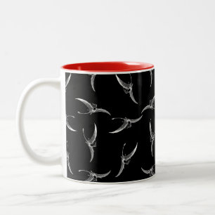 Fliegendes Pterodactylus-Dinosaurier-Druckmuster S Zweifarbige Tasse