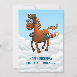 Fliegendes Raketenpony Karte