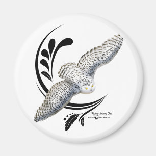 Fliegendes Schneeauwl Magnet