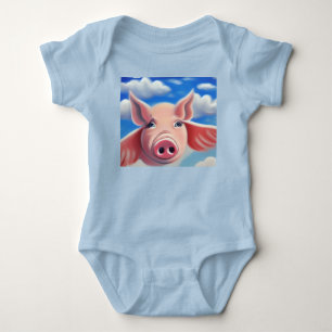 Fliegendes Schwein Baby Strampler