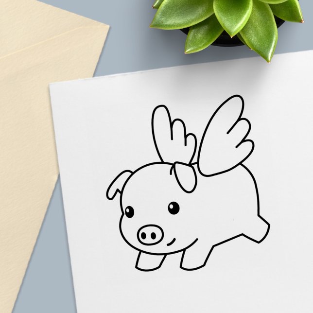 Fliegendes Schwein - Glauben, Schwein mit Flügeln Permastempel (Von Creator hochgeladen)