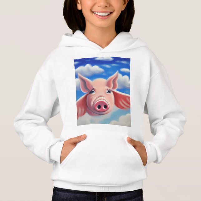 Fliegendes Schwein Hoodie (Vorderseite)