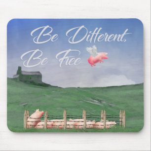 Fliegendes Schwein muss anders sein Mousepad