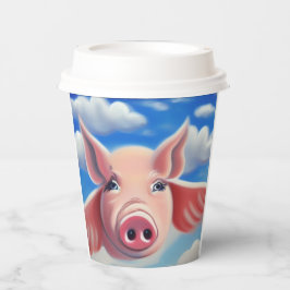 Fliegendes Schwein Pappbecher
