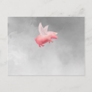 Fliegendes Schwein Postkarte