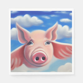 Fliegendes Schwein Serviette
