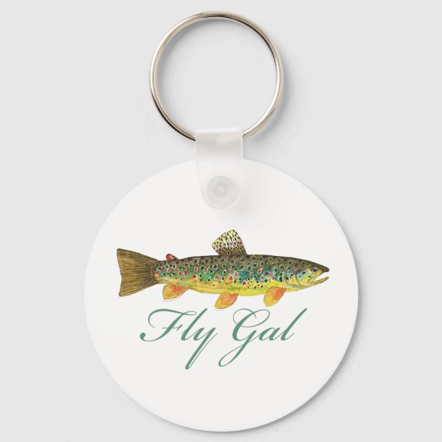 Fliegenfisch Schlüsselanhänger (Vorderseite)