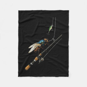 Fliegenfischen Angelsport Angeln Angler lustiger W Fleecedecke
