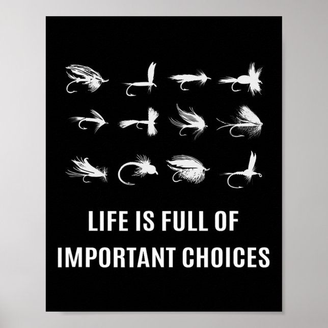 Fliegenfischen Angler Geschenk  Poster (Vorne)