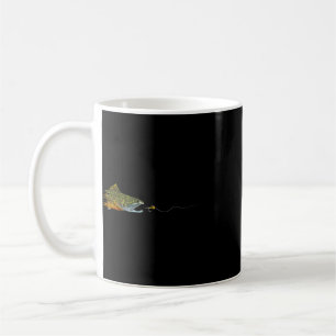 Fliegenfischen Bachforelle Trockenfliege Binden An Kaffeetasse
