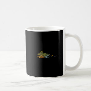 Fliegenfischen Bachforelle Trockenfliege Binden An Kaffeetasse