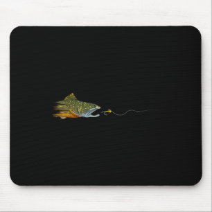 Fliegenfischen Bachforelle Trockenfliege Binden An Mousepad
