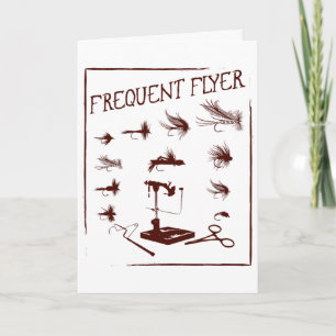 Fliegenfischen Binden Lustiger Angler Weihnachten  Karte