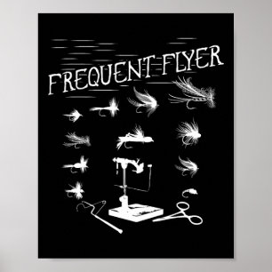Fliegenfischen Binden Lustiger Angler Weihnachten Poster