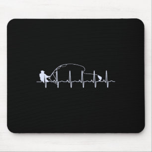 Fliegenfischen Herzschlag Fisch Forellenfischen Mousepad