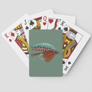 Fliegenfischen Köder Kunst Angler Spielkarten