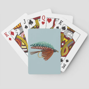 Fliegenfischen Köder Kunst Angler Spielkarten