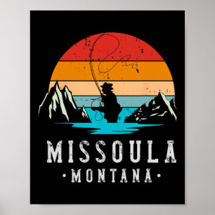 Fliegenfischen Missoula Montana Poster