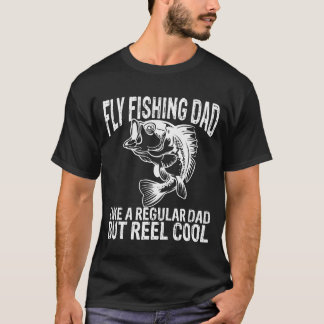 Fliegenfischen Papa-Geschenk Bassangeln T-Shirt