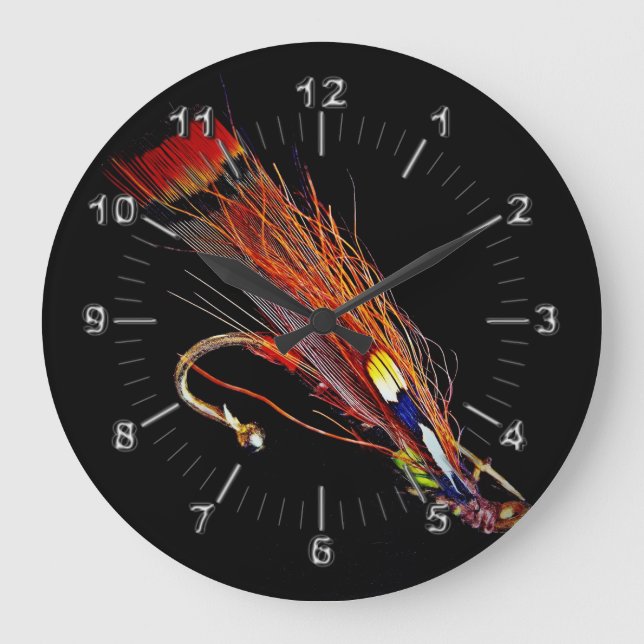 Fliegenfischenspeicher Große Wanduhr (Vorderseite)