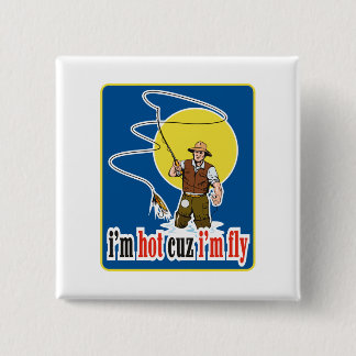 Fliegenfischer-Fischereiköder Button