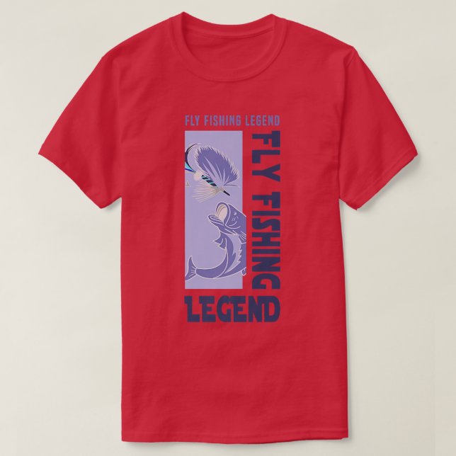 Fliegenfischer Legend Angelfischer Fischer 281  T-Shirt (Design vorne)