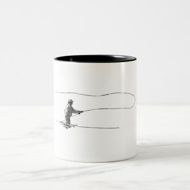 Fliegenfischer Zweifarbige Tasse (Mittel)