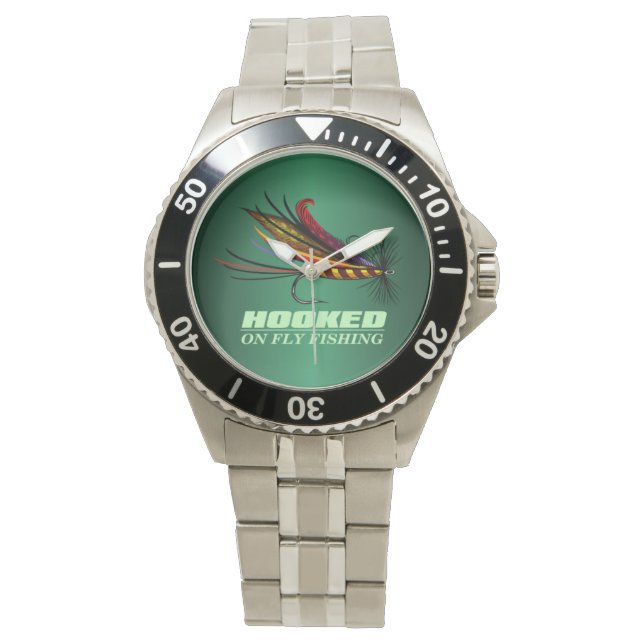 Fliegenfischerei Armbanduhr (Vorderseite)