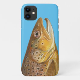 Fliegenfischerei, Brauner Forellenfisch Kopf - Hau Case-Mate iPhone Hülle