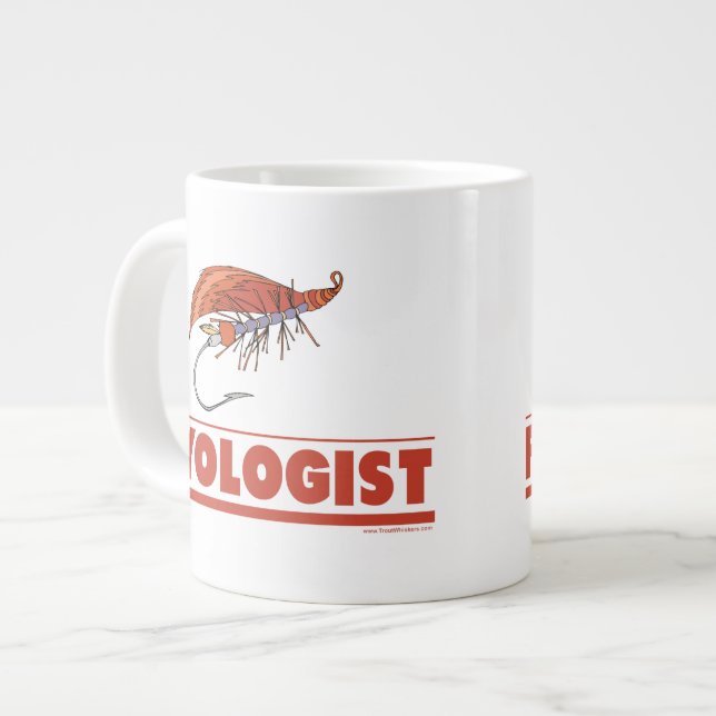 Fliegenfischerei Jumbo-Tasse (Vorderseite Links)