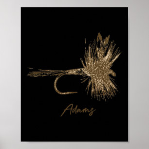 Fliegenfischköder Adams Vintage  Poster