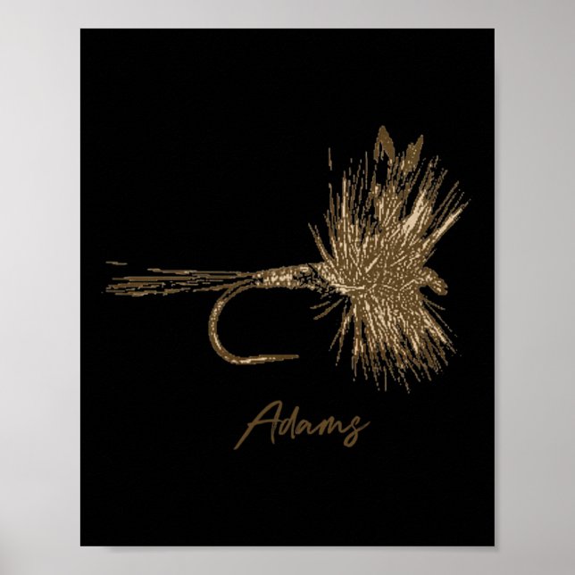 Fliegenfischköder Adams Vintage  Poster (Vorne)